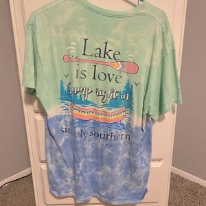 Simply Southern Tie-dye “Lake is love” Short Sleeve